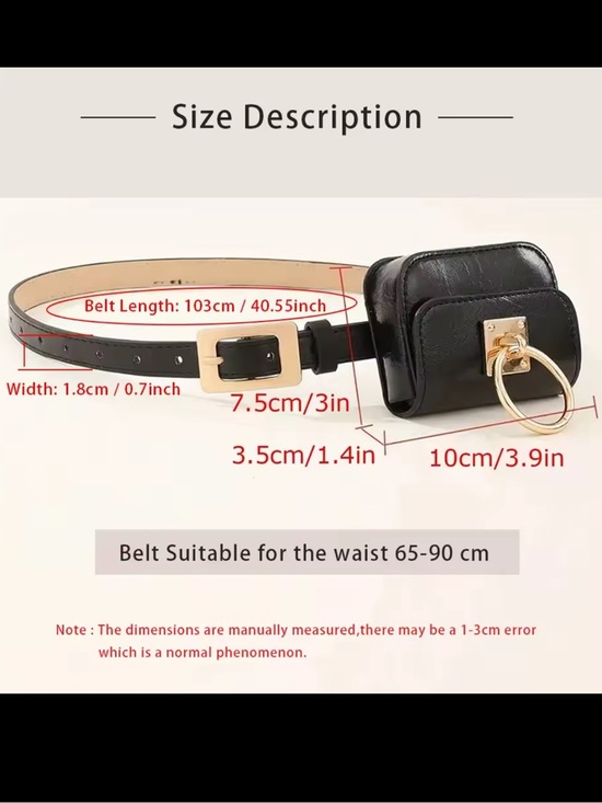 Anthropologie Black Patent Mini Belt Bag with Gold Ring main image 4